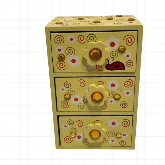 Cute 3 Drawer Mini Dresser with Ladybug Design! - Picture 1 of 10